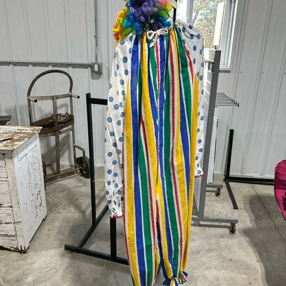Colorful Clown Costume with Wig - Picture 2 of 3